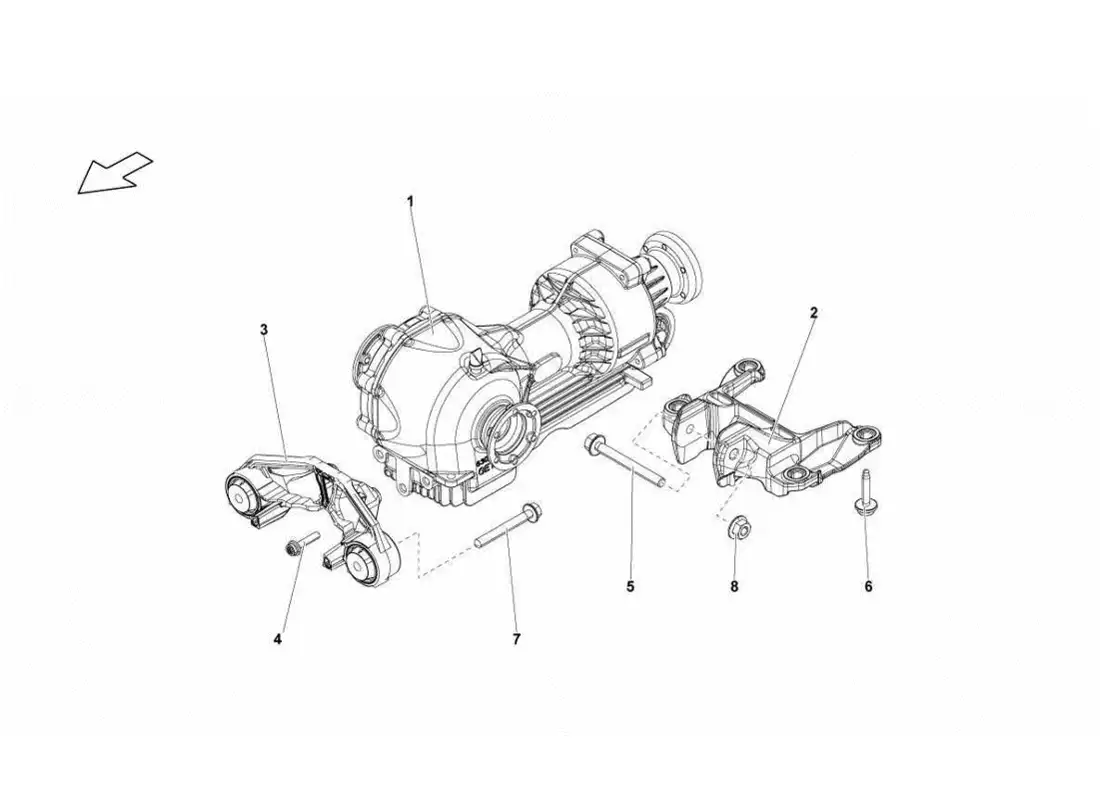 lamborghini gallardo lp560-4s update front differential assembly parts diagram