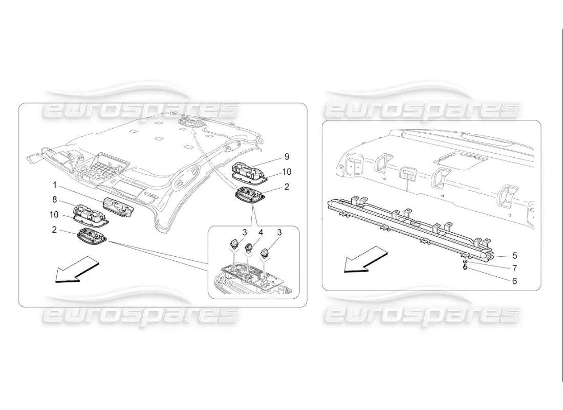 maserati qtp. (2010) 4.7 auto internal vehicle devices parts diagram