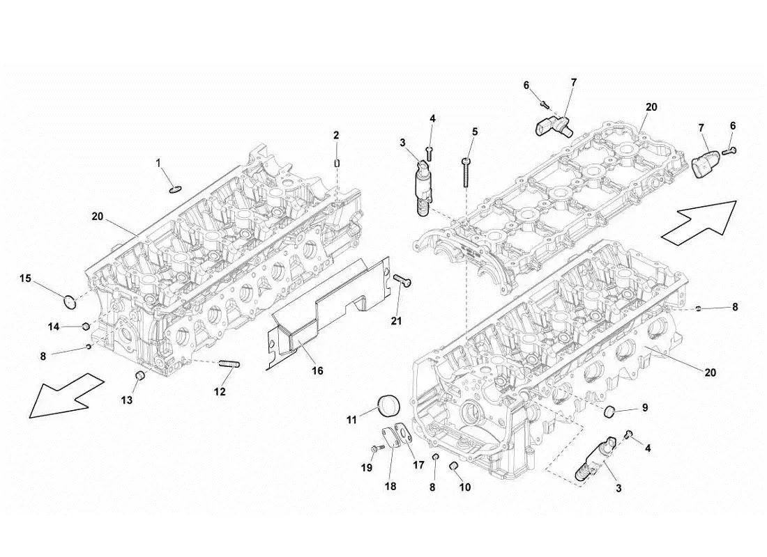 lamborghini gallardo lp560-4s update phase sensors left cylinder head parts diagram