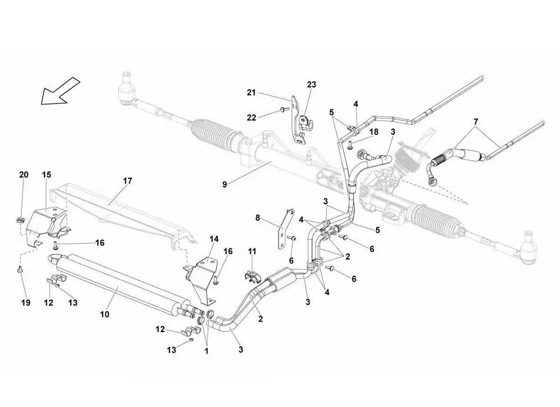 lamborghini gallardo lp560-4s update oil cooler parts diagram