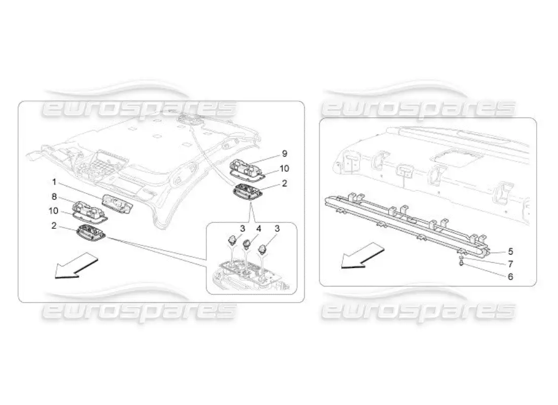 maserati qtp. (2005) 4.2 internal vehicle devices parts diagram