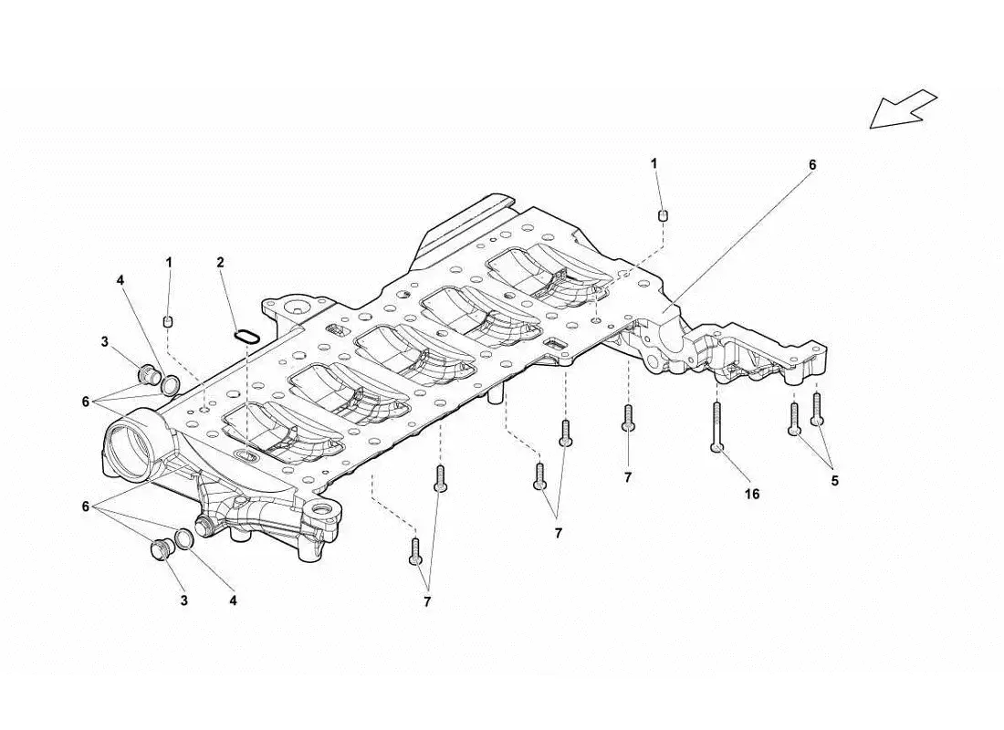 lamborghini gallardo lp560-4s update oil sump parts diagram