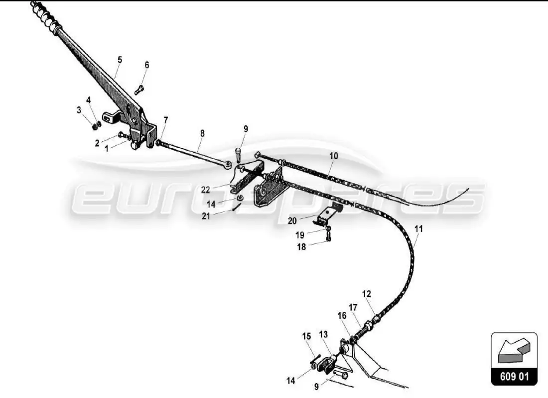 lamborghini 350 gt parking brake parts diagram