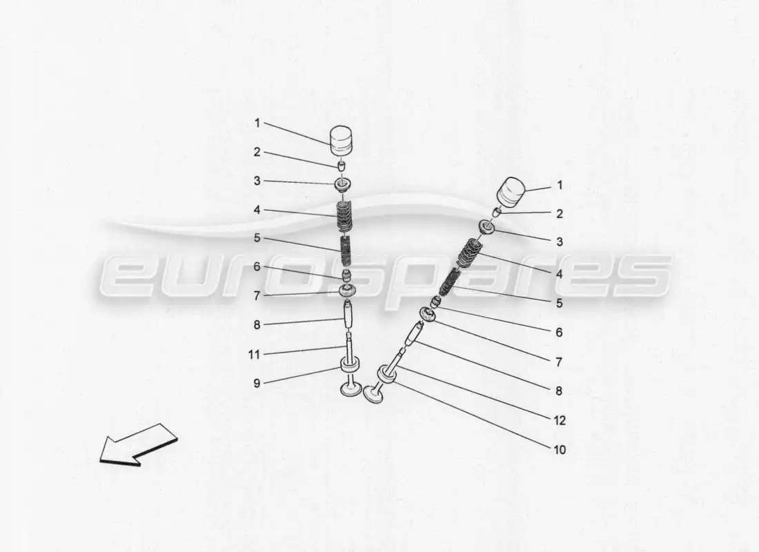 maserati granturismo special edition valves parts diagram