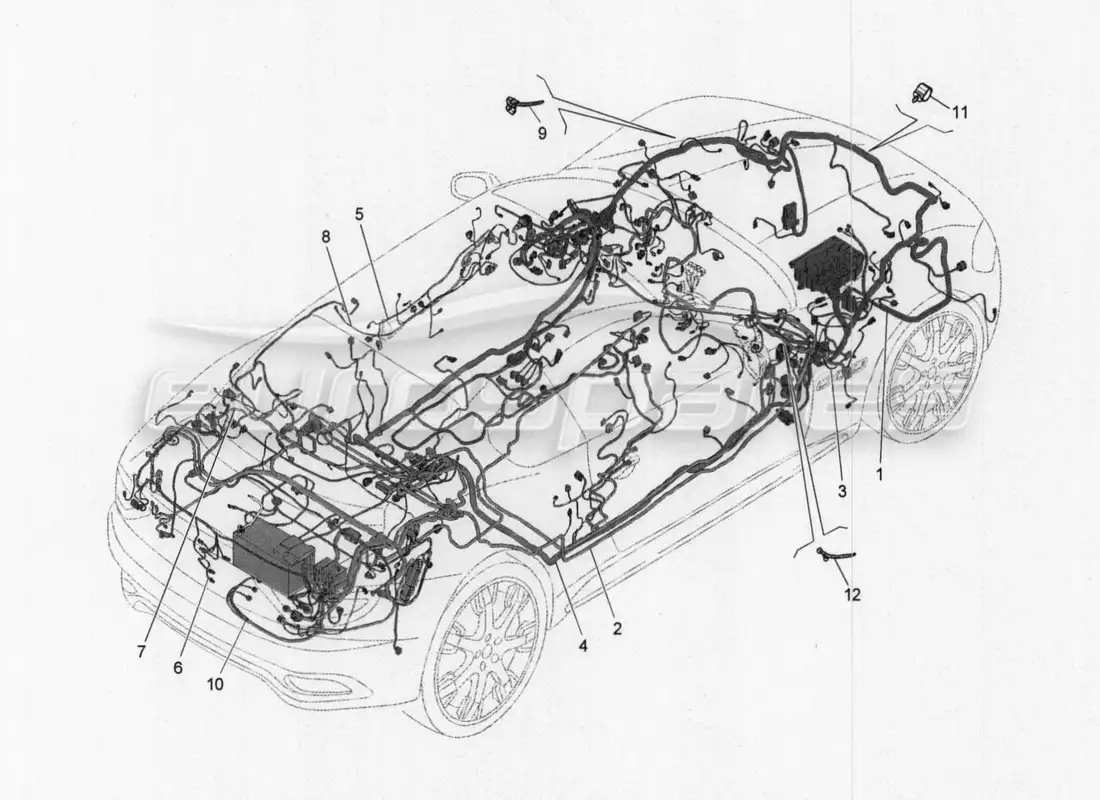 maserati granturismo special edition main wiring parts diagram