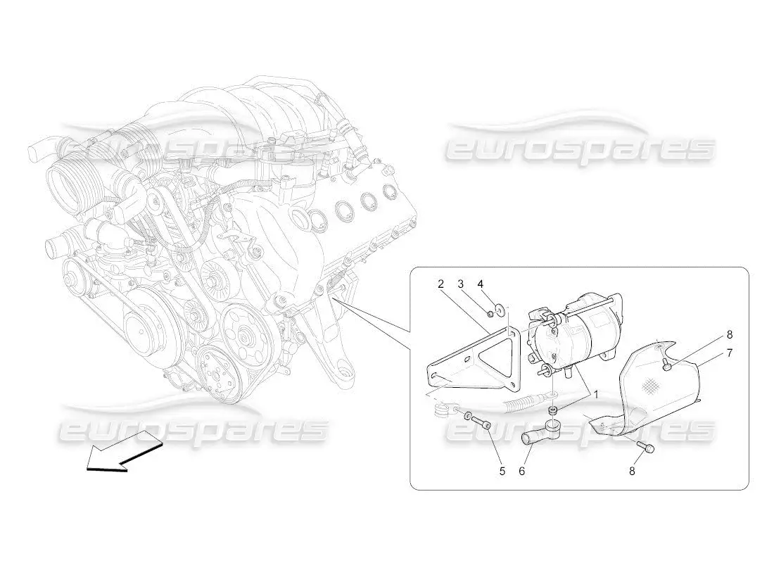 maserati qtp. (2011) 4.7 auto electronic control: injection and engine timing control parts diagram