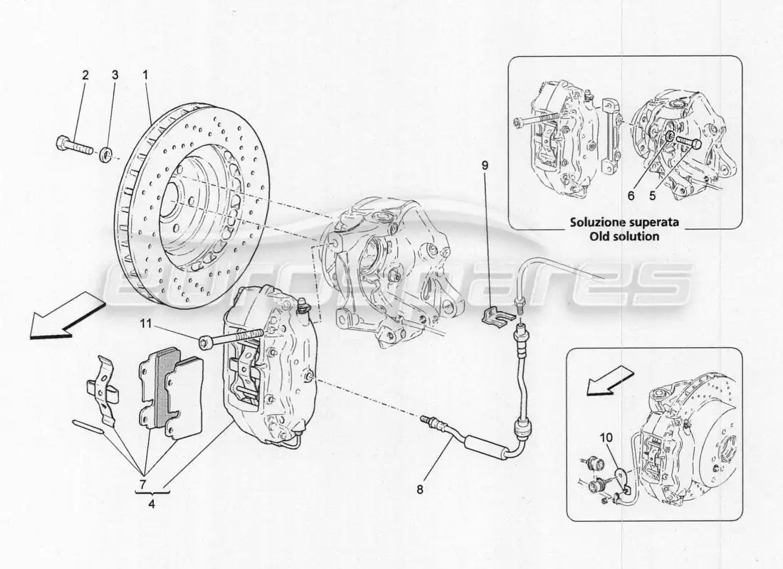 maserati granturismo special edition braking devices on rear wheels parts diagram