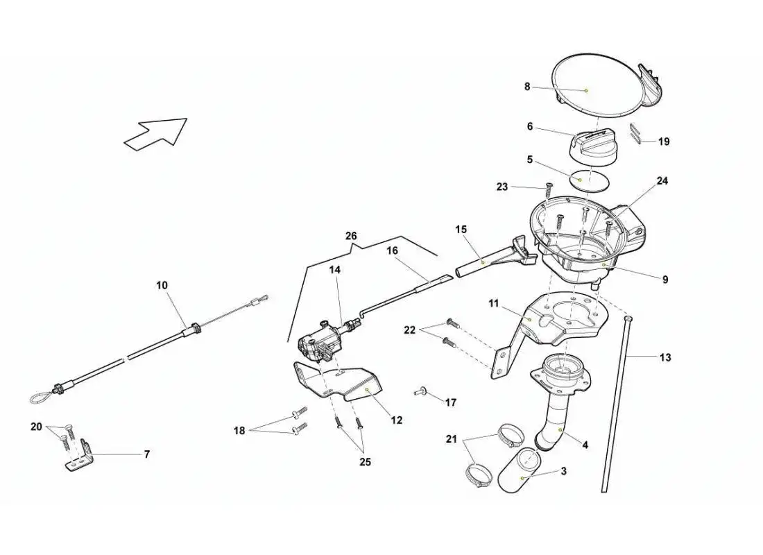 lamborghini gallardo sts ii sc fuel cap parts diagram
