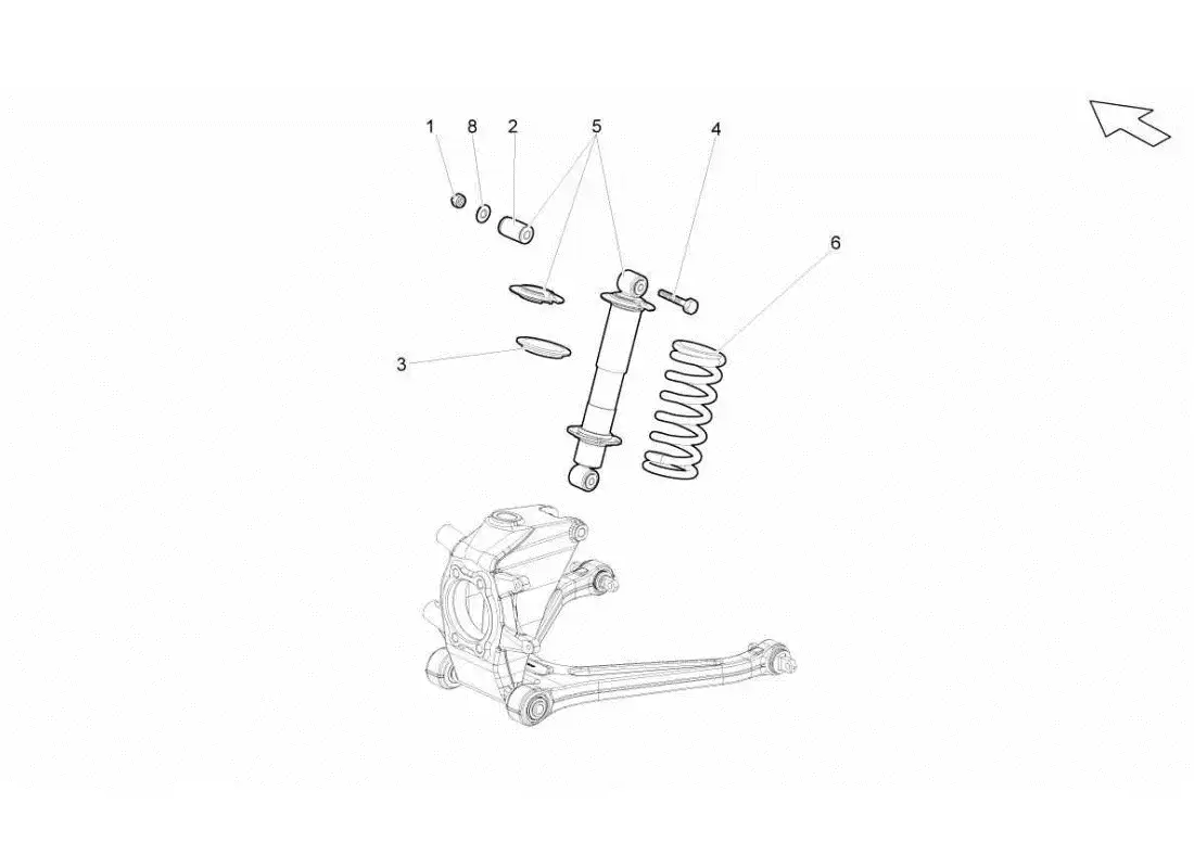 lamborghini gallardo sts ii sc rear suspension parts diagram