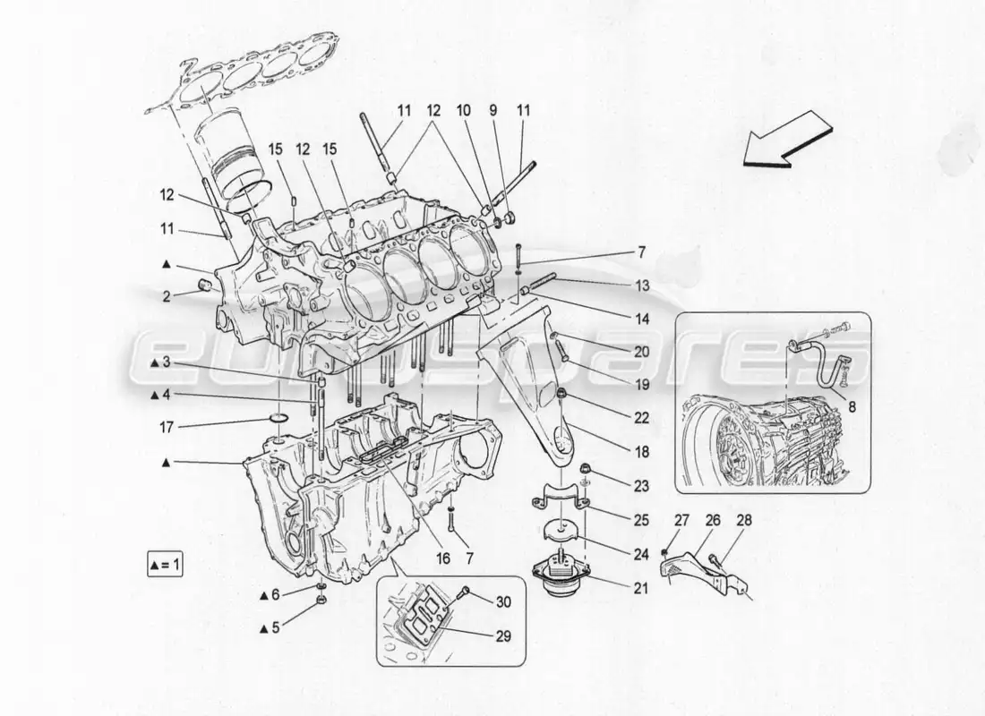 maserati granturismo special edition crankcase parts diagram