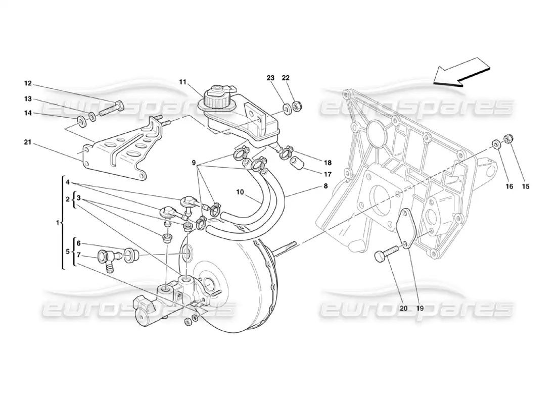 ferrari 360 challenge stradale brakes hydraulic control parts diagram