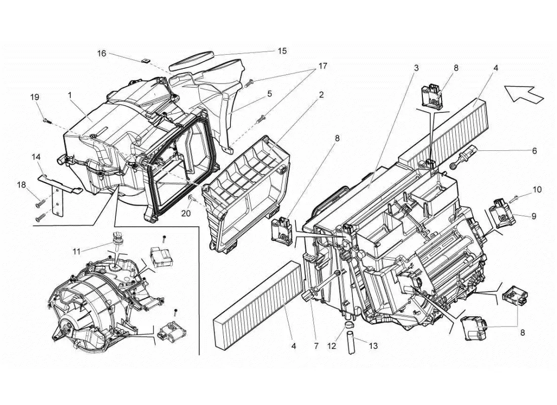 lamborghini gallardo sts ii sc air conditioning system parts diagram