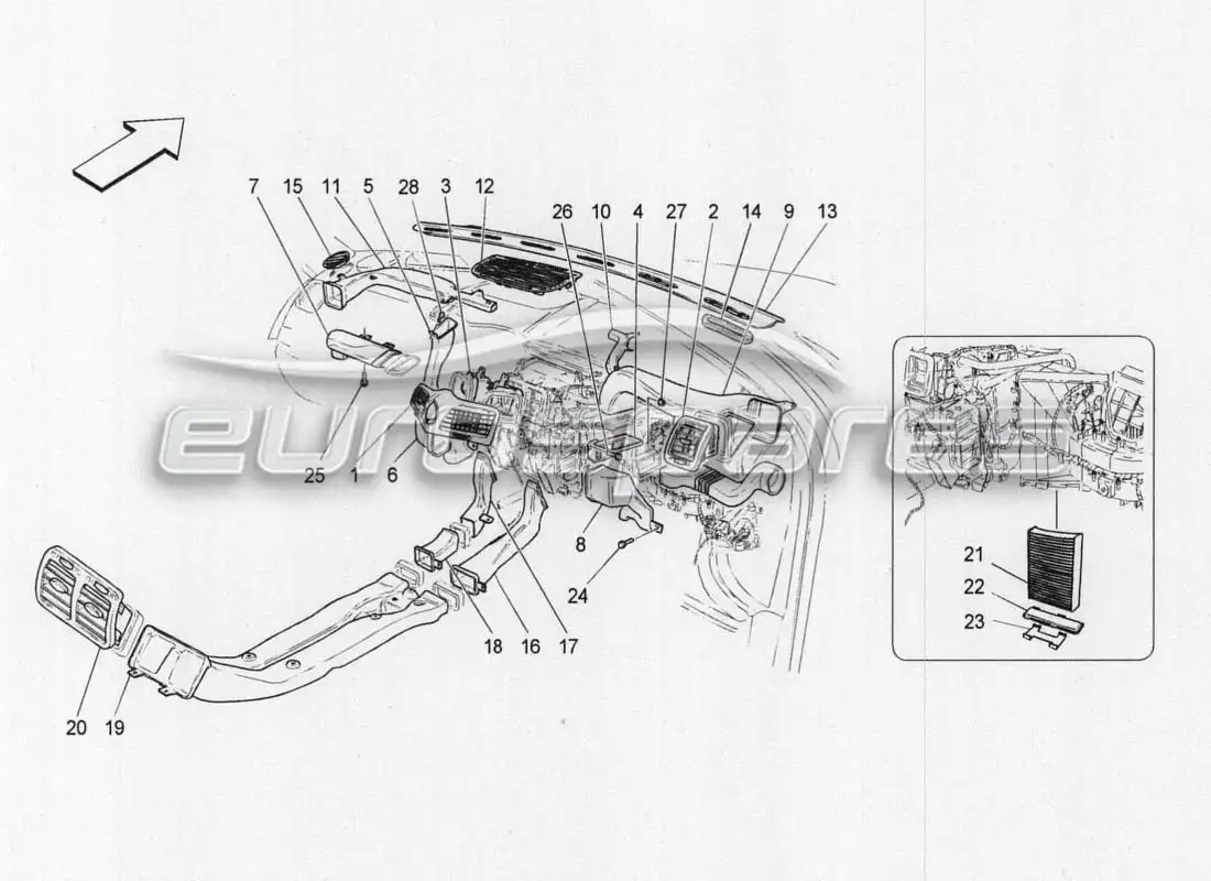 maserati grancabrio mc centenario gruppo a.c: diffusione parts diagram