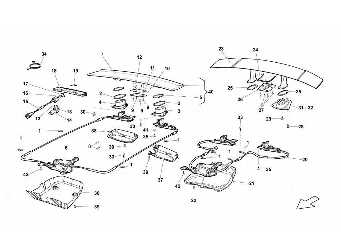lamborghini gallardo lp560-4s update spoiler parts diagram