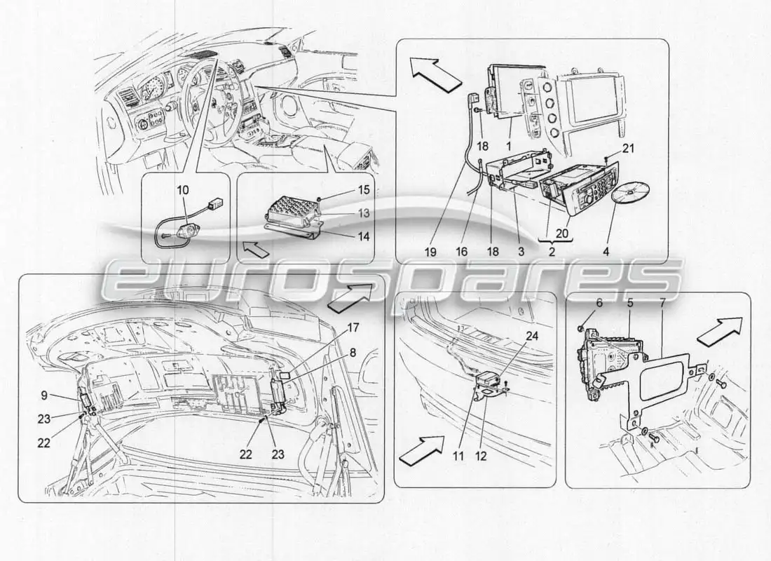 maserati grancabrio mc centenario it system parts diagram