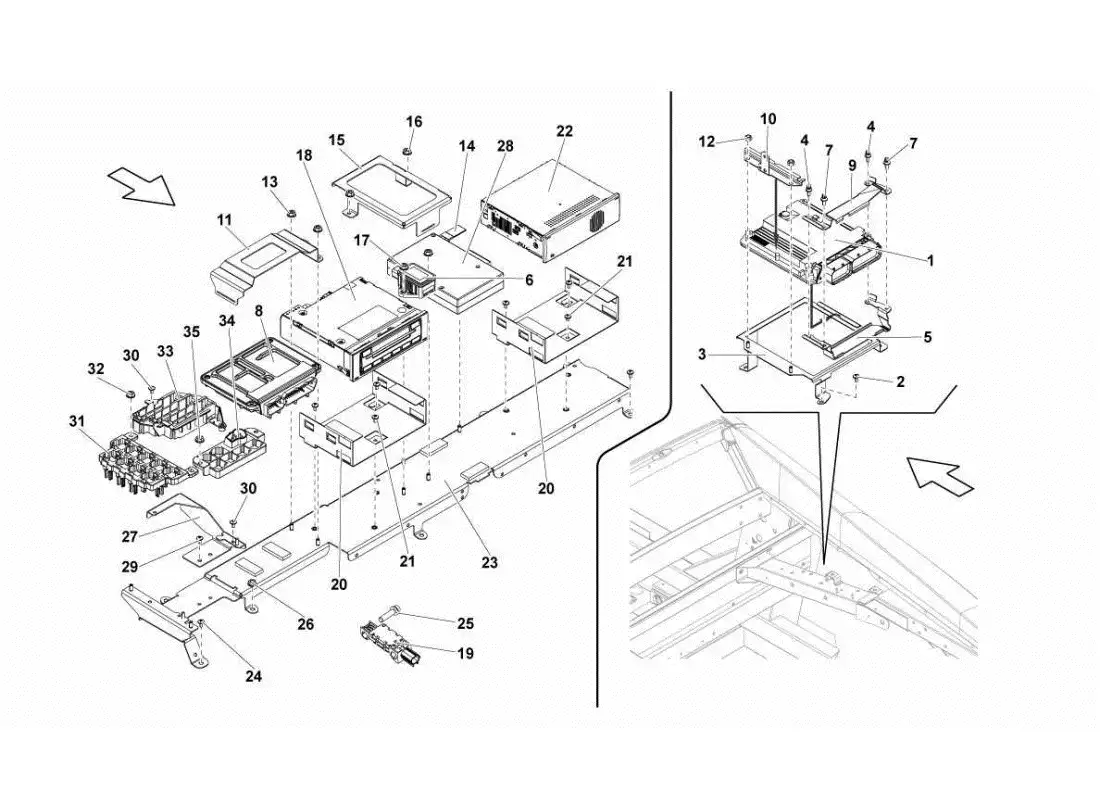 lamborghini gallardo sts ii sc electrical system parts diagram