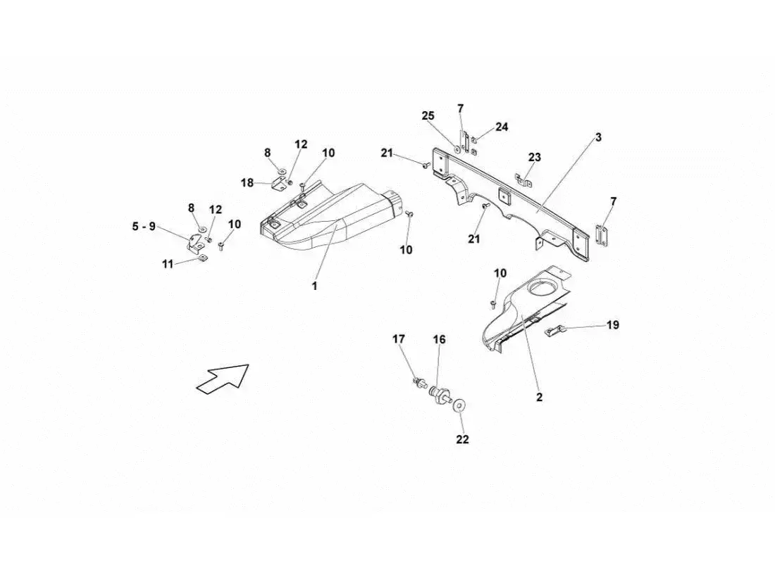 lamborghini gallardo sts ii sc aesthetic heat - standard parts diagram