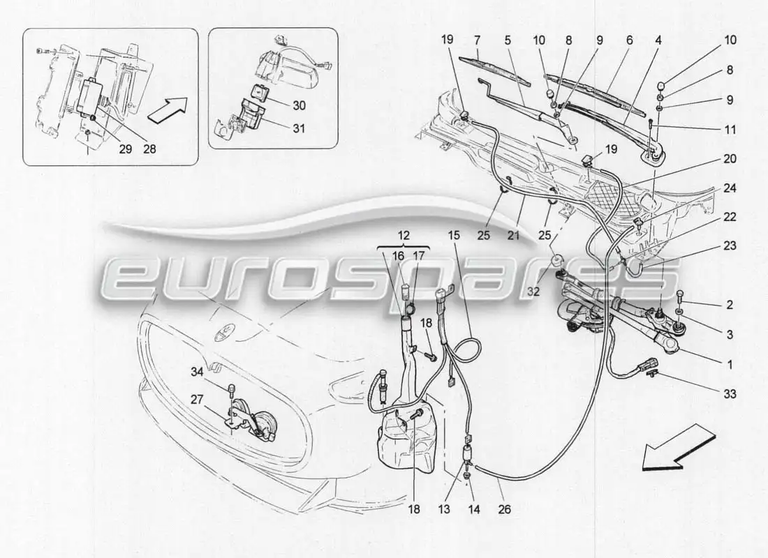 maserati grancabrio mc centenario external vehicle accessories parts diagram