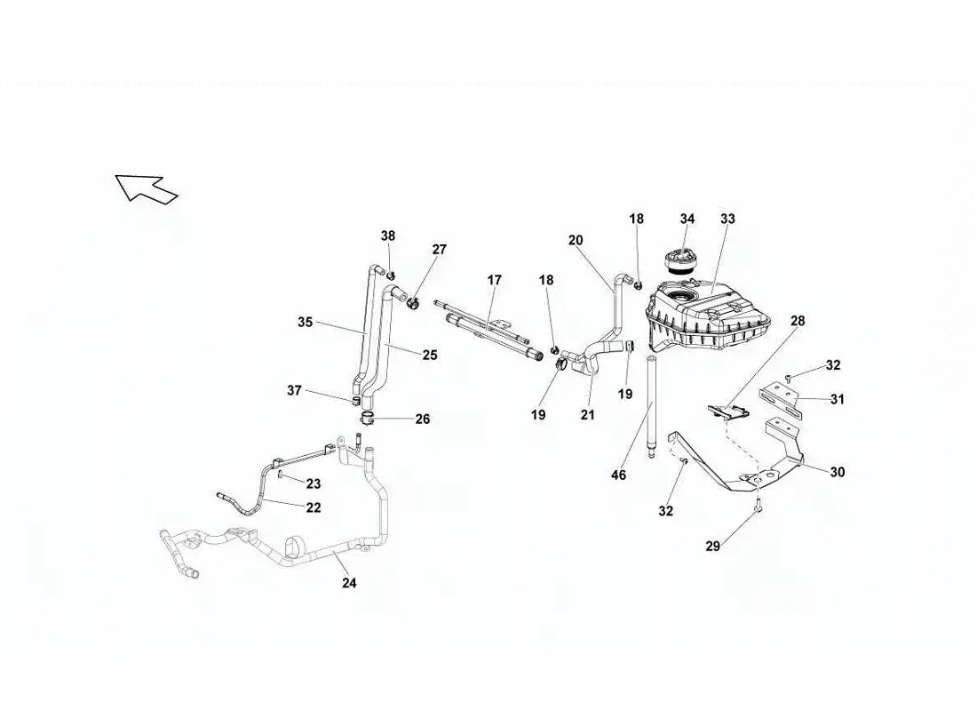 lamborghini gallardo lp570-4s perform water cooling system parts diagram