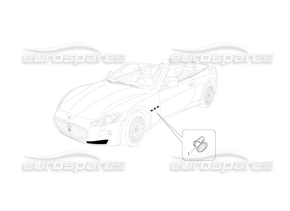 maserati grancabrio (2011) 4.7 side light clusters parts diagram
