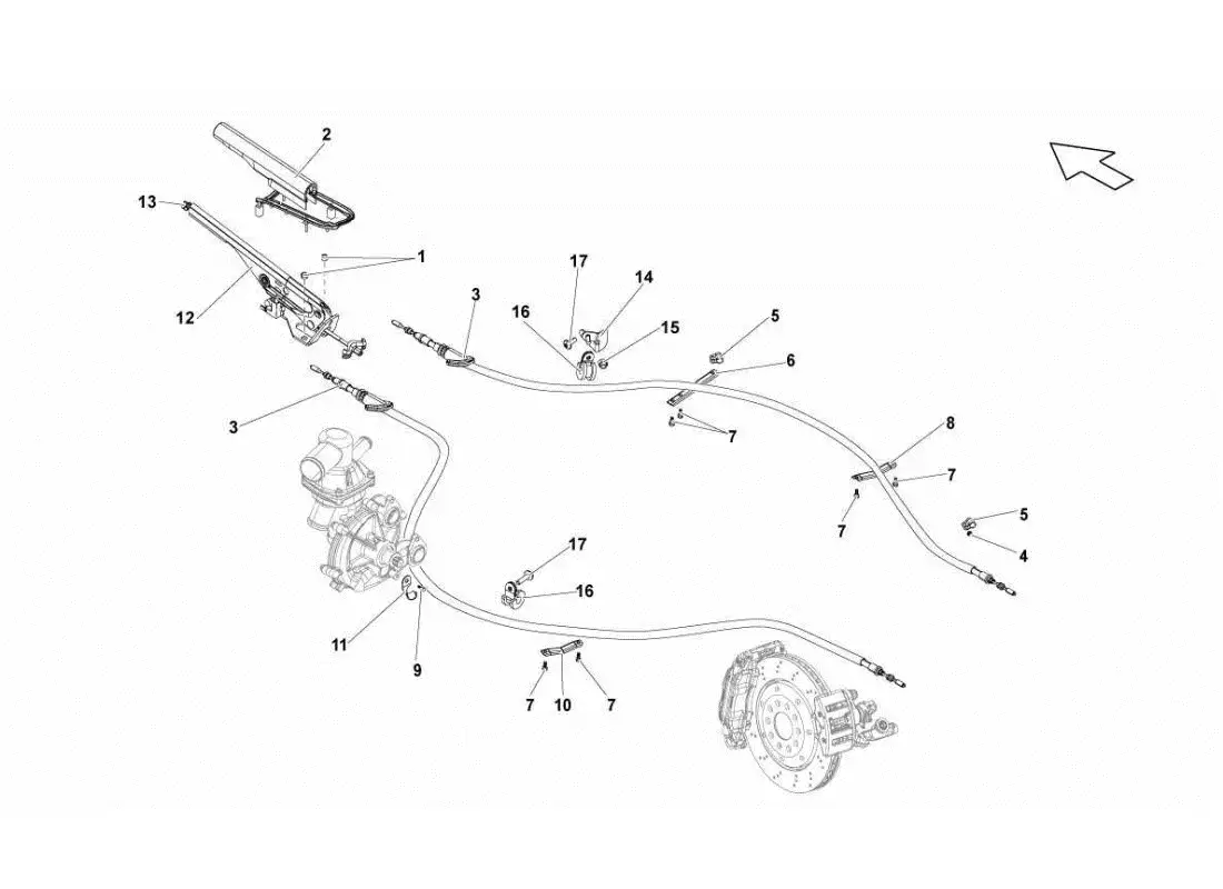 lamborghini gallardo sts ii sc hand brake parts diagram