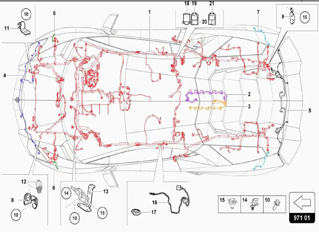 lamborghini centenario spider electrical system parts diagram