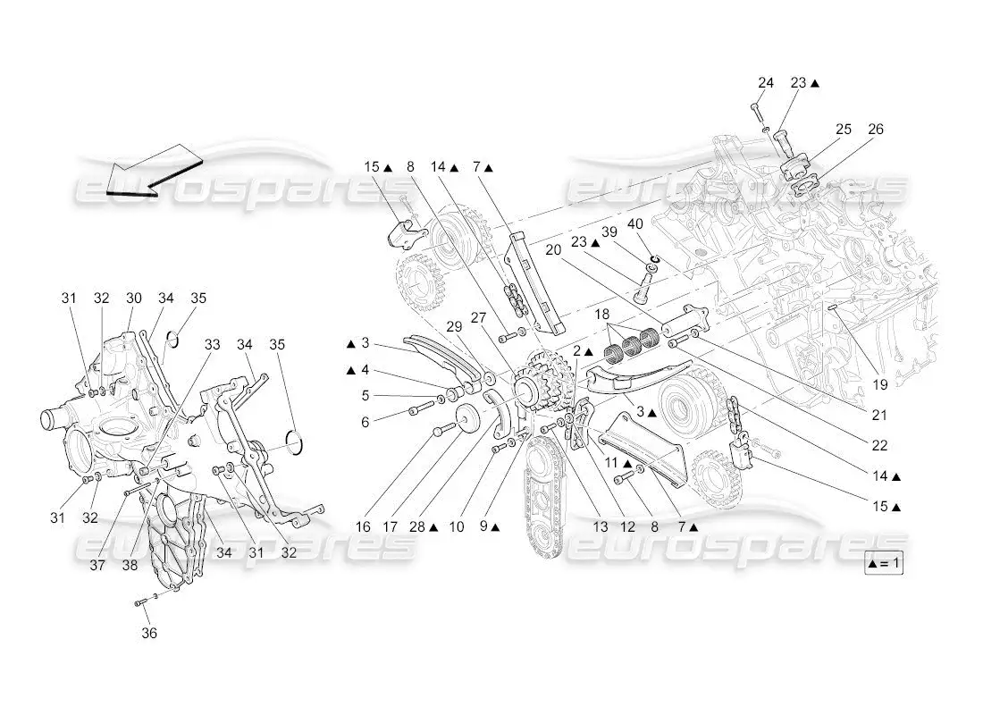 maserati qtp. (2011) 4.7 auto timing parts diagram
