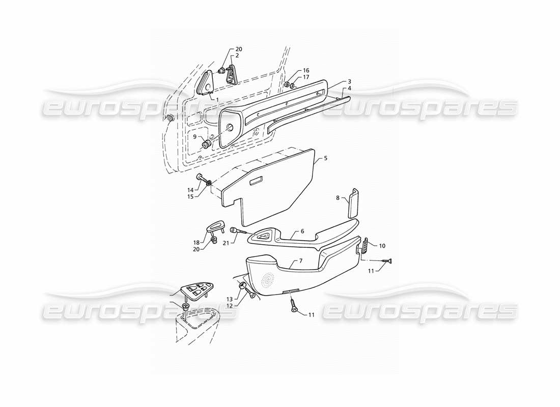 a part diagram from the Maserati QTP V6 (1996) parts catalogue