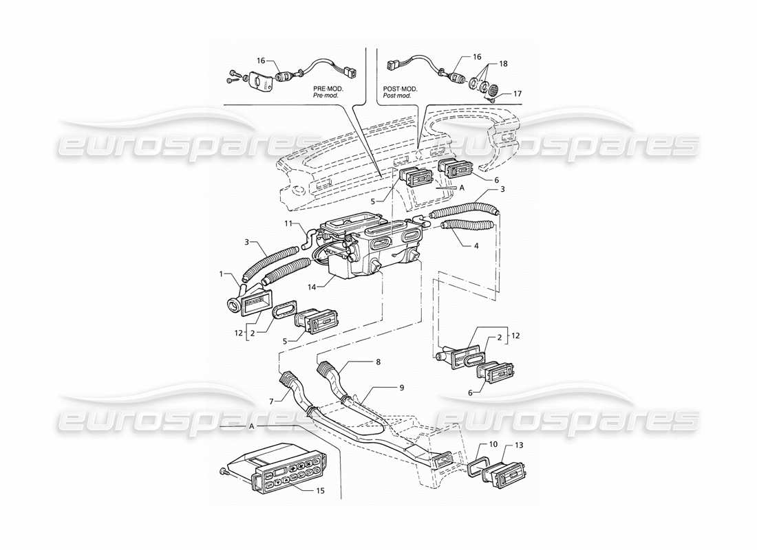 a part diagram from the Maserati QTP V6 (1996) parts catalogue