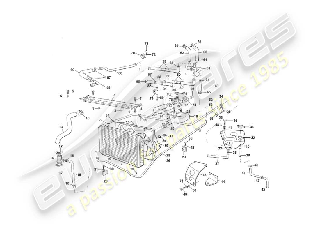 a part diagram from the aston martin v8 virage parts catalogue