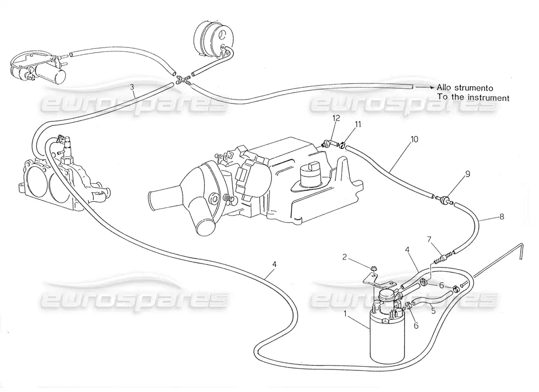 maserati 228 evaporation system parts diagram