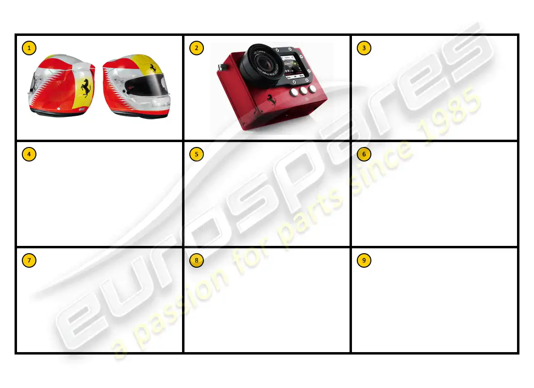 ferrari f430 coupe (accessories) racing - general parts diagram