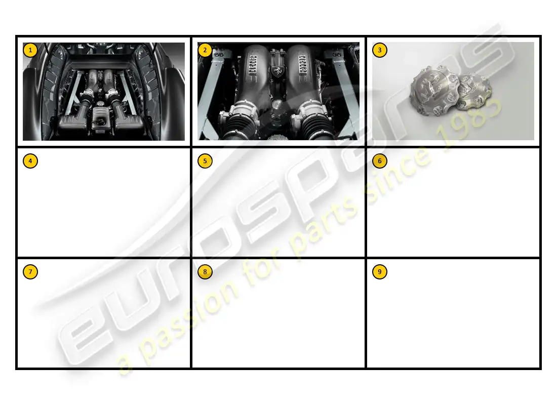 ferrari f430 coupe (accessories) racing - engine bag parts diagram