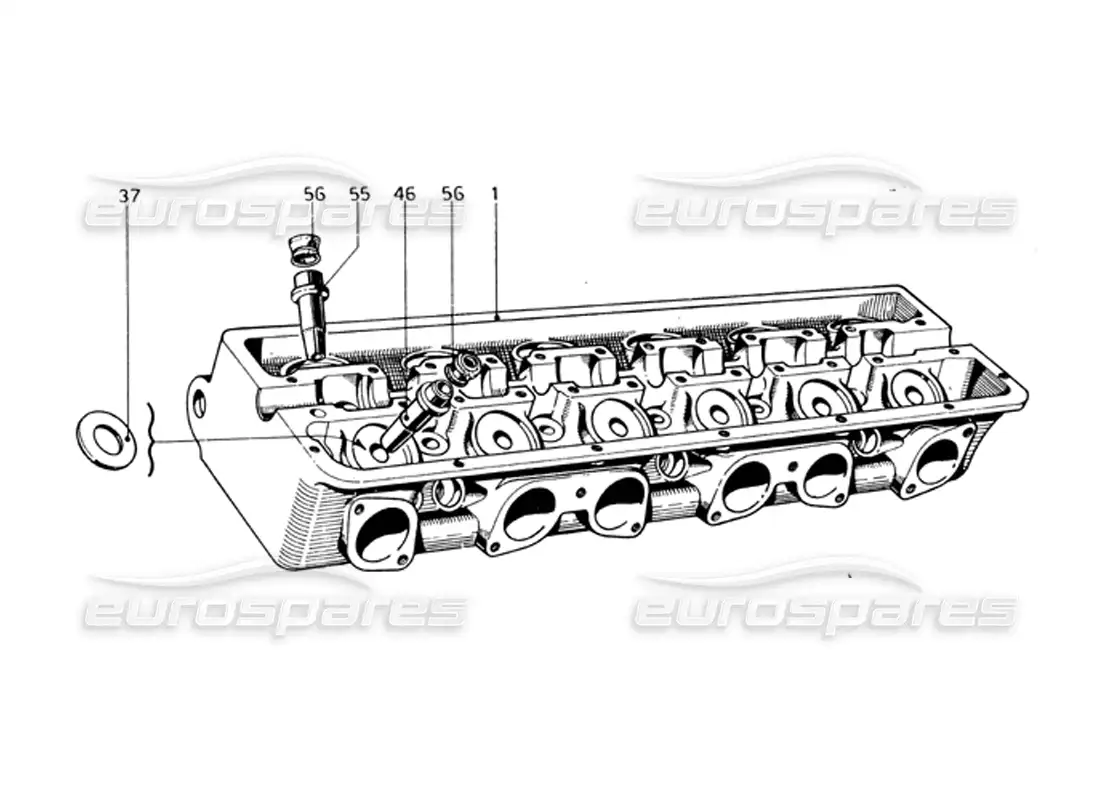 ferrari 275 gtb/gts 2 cam cylinder heads (lhd models) parts diagram