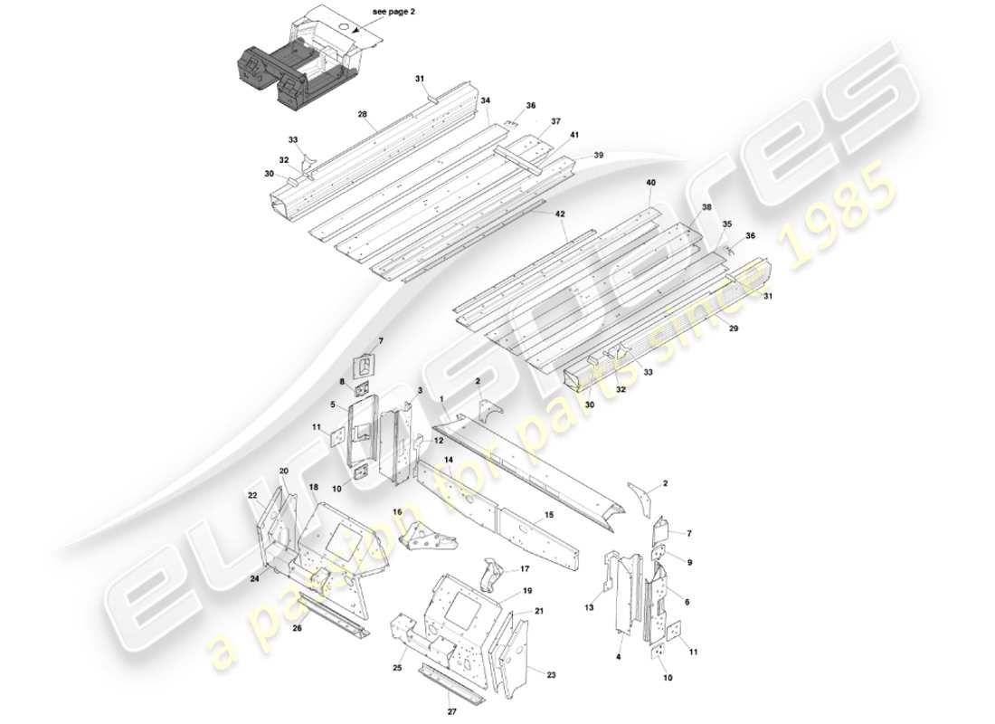 aston martin vanquish (2001) underbody1 parts diagram