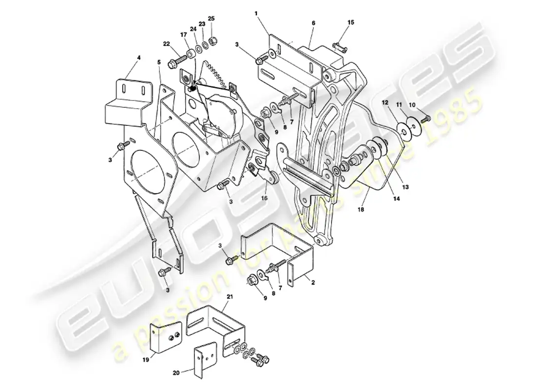 aston martin v8 volante (1998) dropping rear quarterlight part diagram
