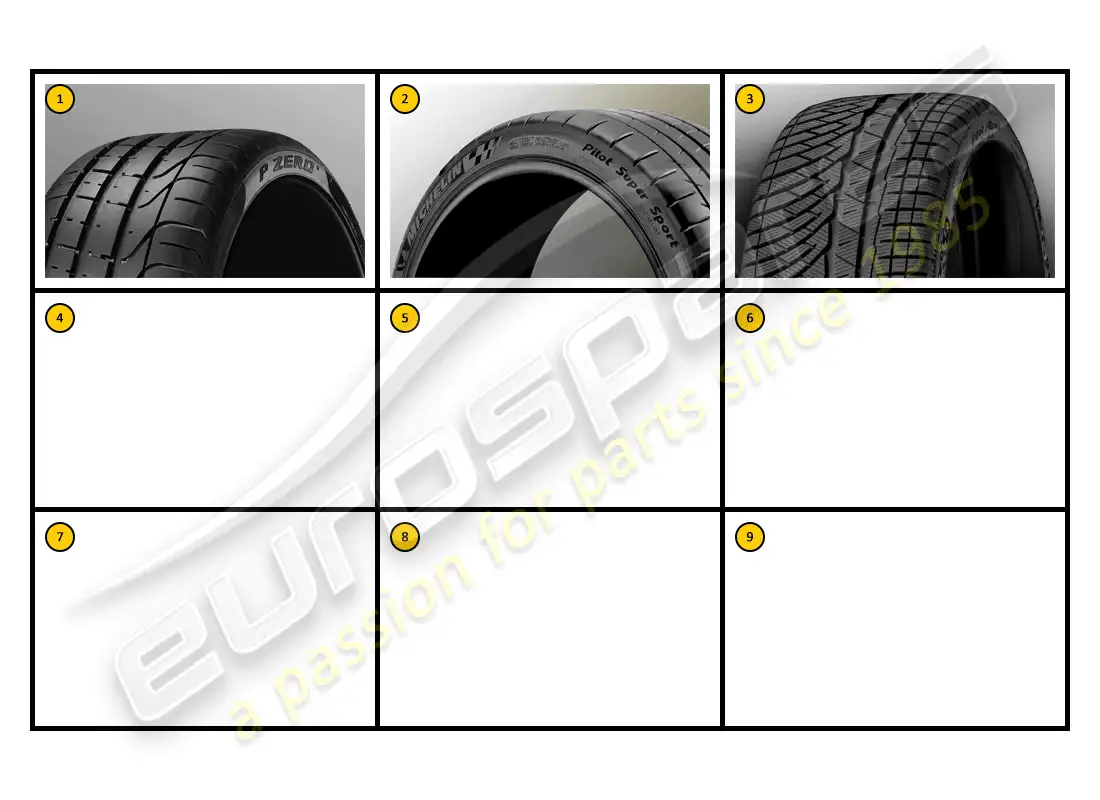 ferrari ff (accessories) equipment - tyres parts diagram