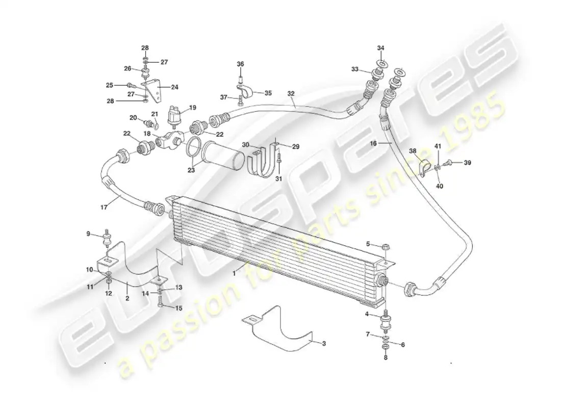 aston martin v8 virage (1999) oil cooling system, volante, approx vin 60193 on parts diagram