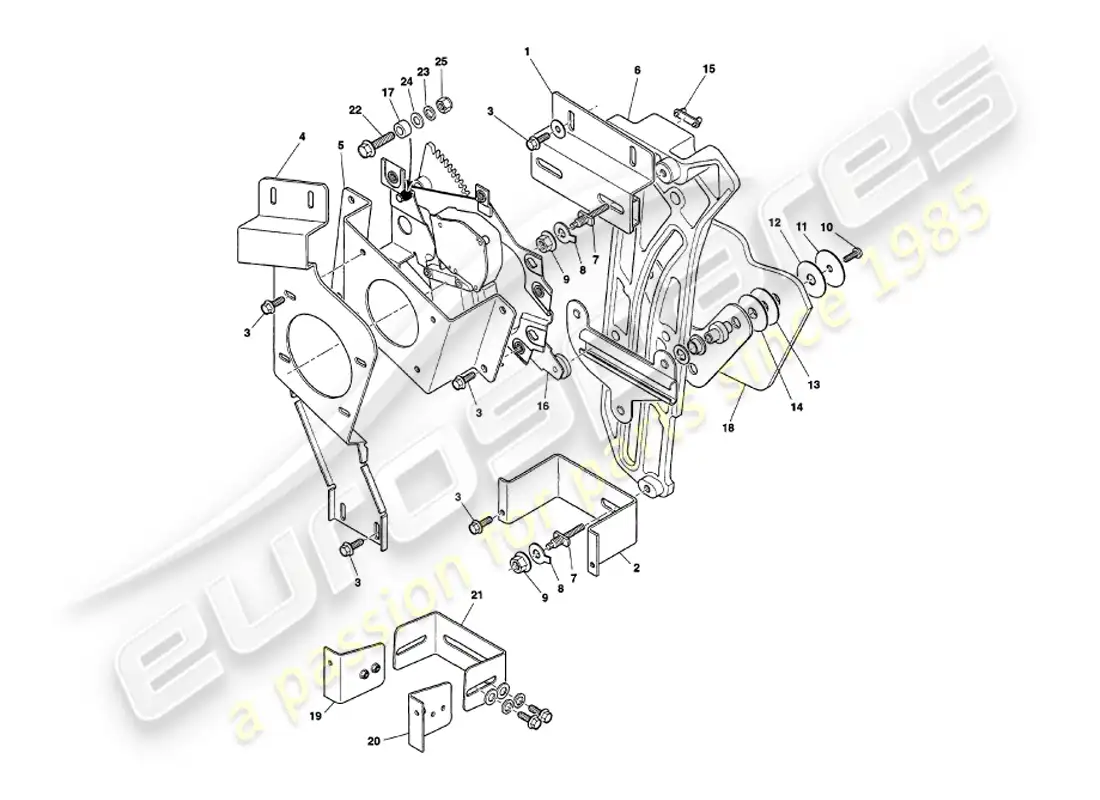 aston martin v8 volante (2000) dropping rear quarterlight part diagram