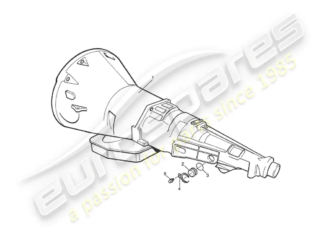 aston martin v8 virage (1999) 4 speed gearcase & geartrain parts diagram