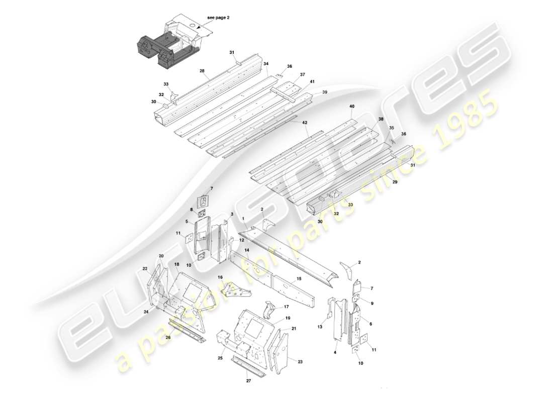 aston martin vanquish (2003) underbody1 part diagram