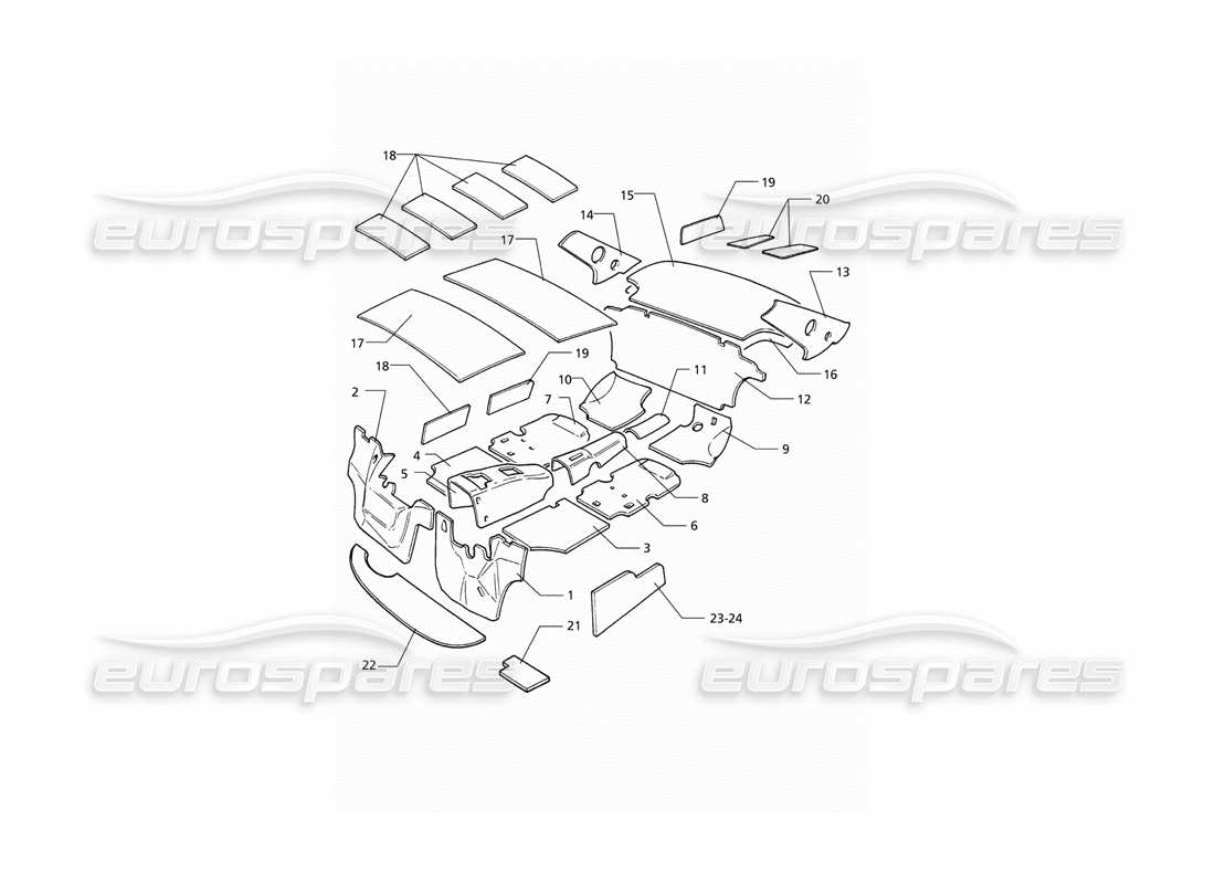 a part diagram from the Maserati QTP V8 (1998) parts catalogue