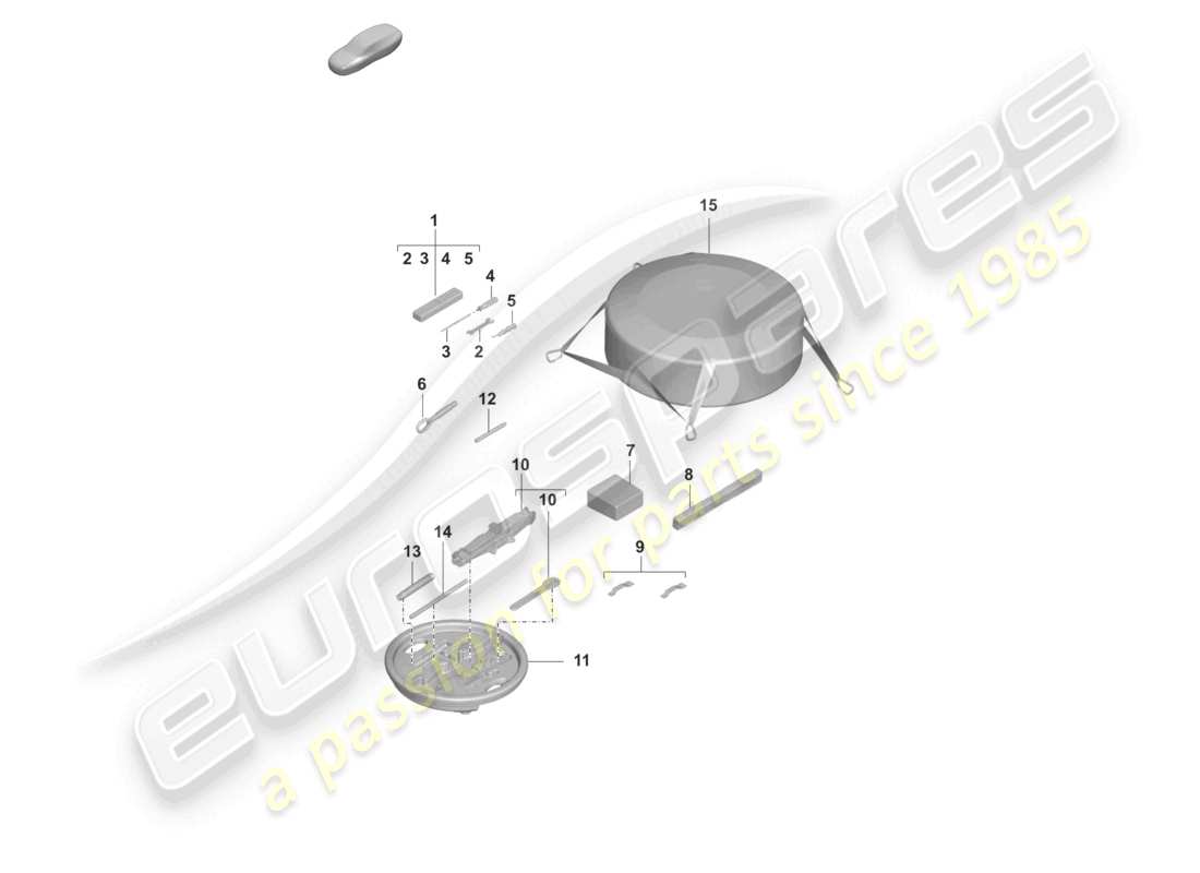 VIEW PARTS DIAGRAMS FROM THE PORSCHE TAYCAN PARTS CATALOGUE a part diagram from the porsche taycan parts catalogue