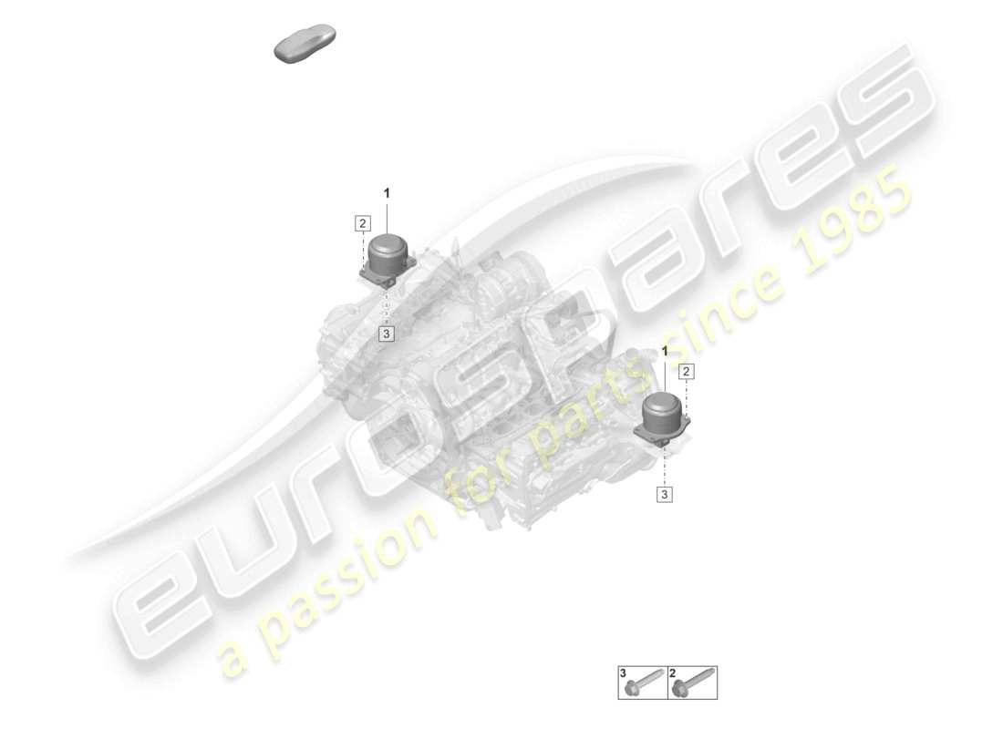 a part diagram from the porsche 2021 (992-1 gt3/rs/st) parts catalogue