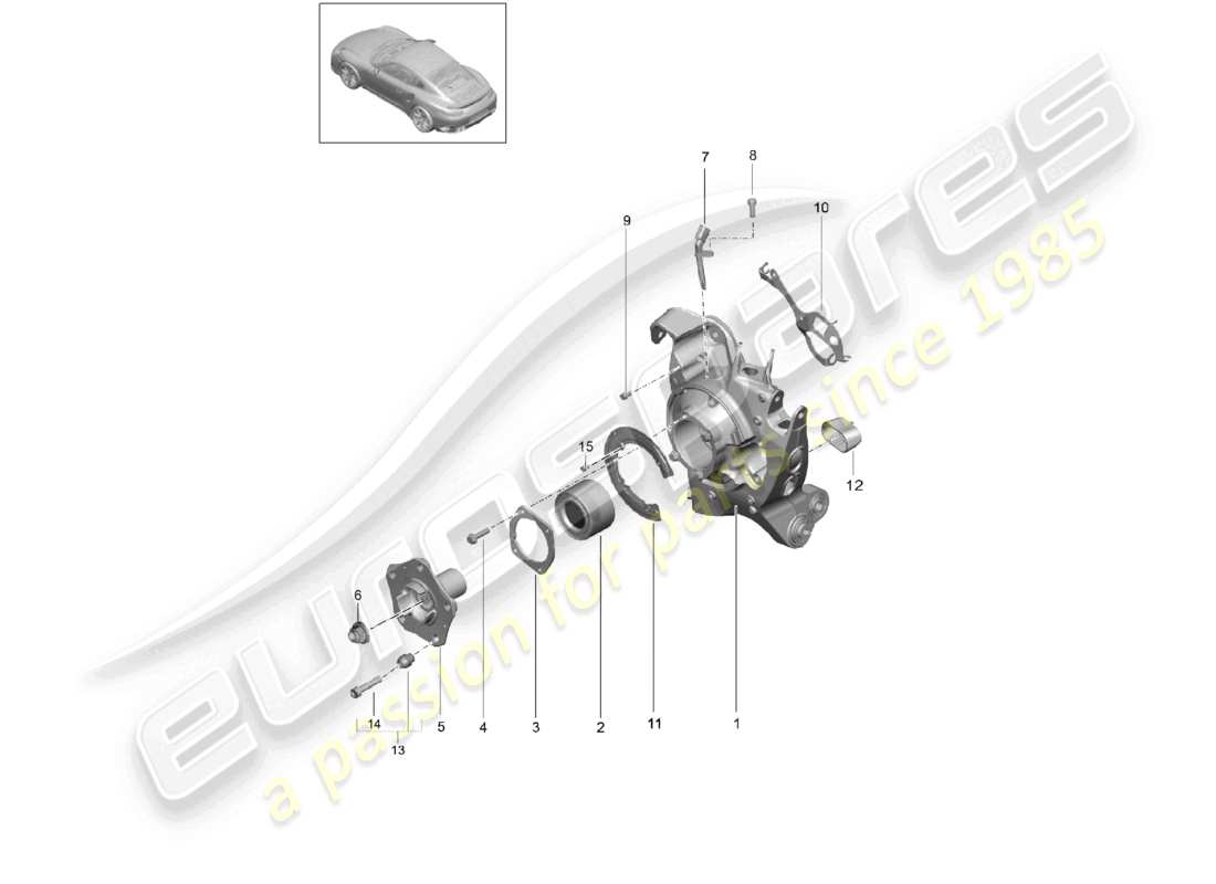 a part diagram from the porsche 991 parts catalogue