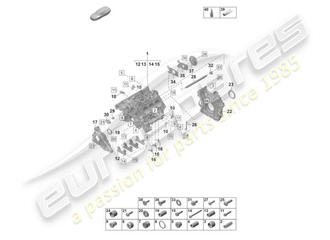 a part diagram from the porsche 2025 (panamera 976) parts catalogue