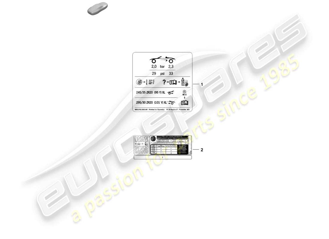 VIEW PARTS DIAGRAMS FROM THE PORSCHE BOXSTER PARTS CATALOGUE a part diagram from the porsche boxster parts catalogue