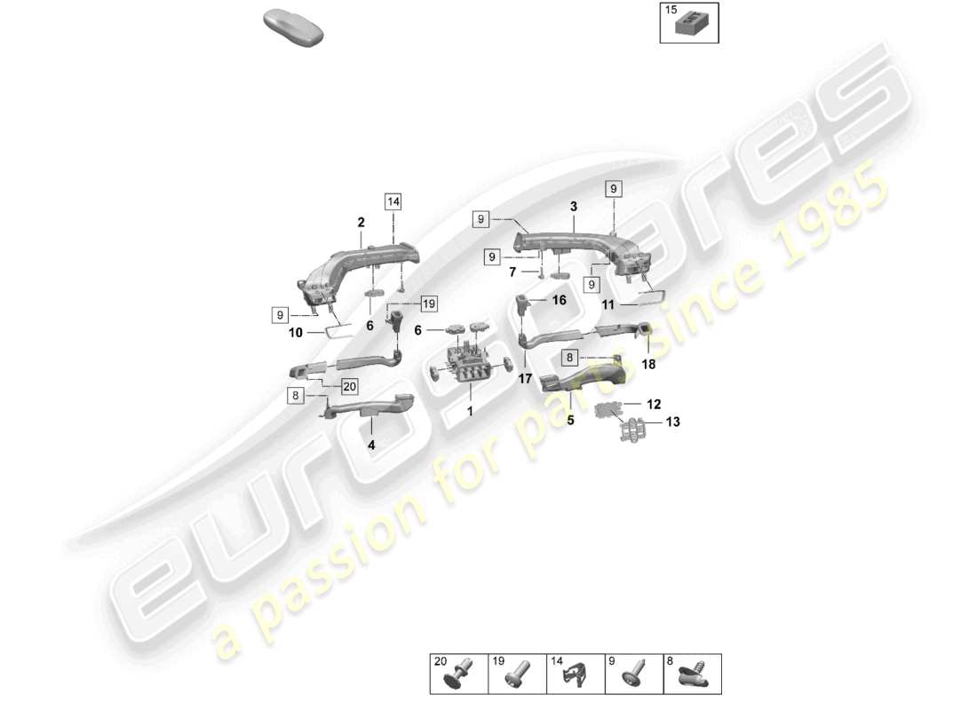 part diagram containing part number pad815093 os8
