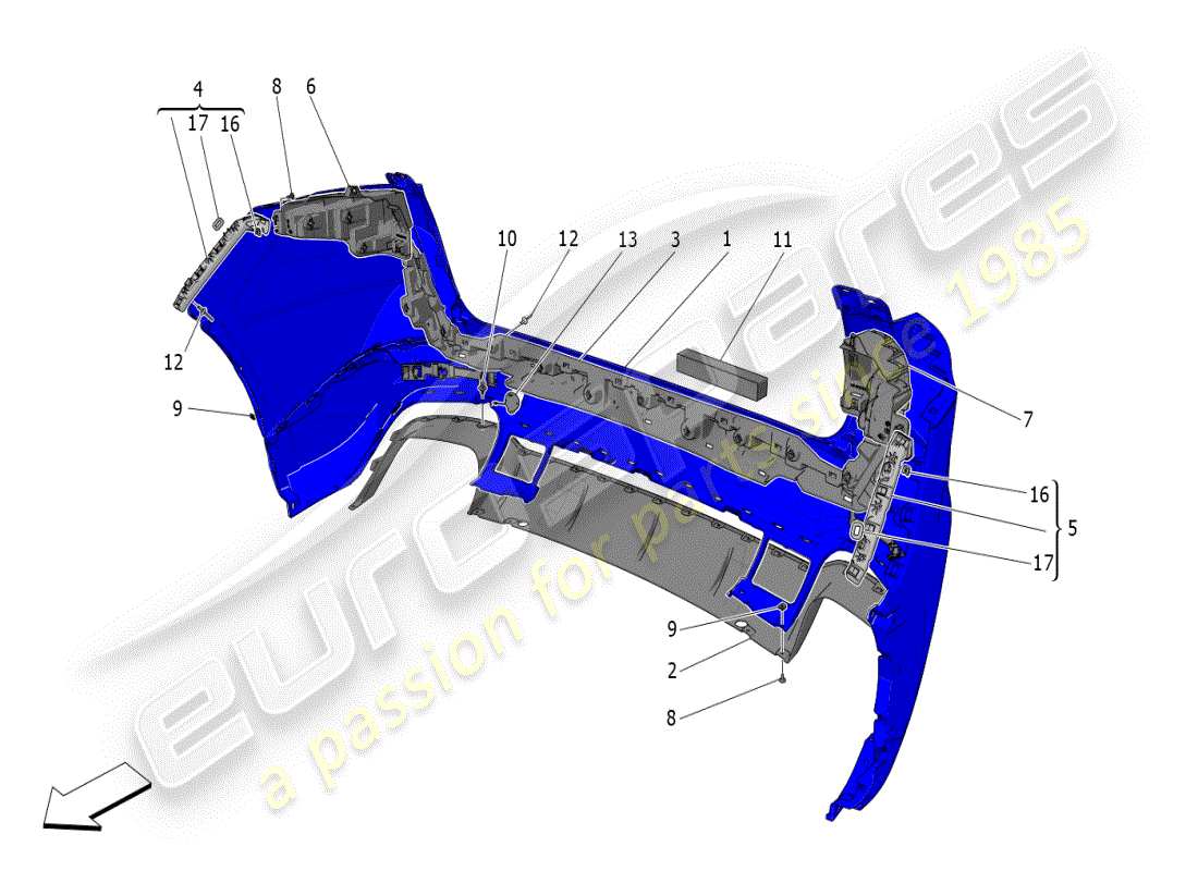 a part diagram from the maserati grecale modena (2023) parts catalogue