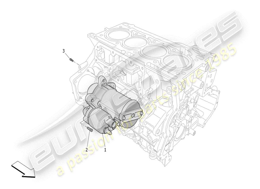 a part diagram from the maserati grecale parts catalogue